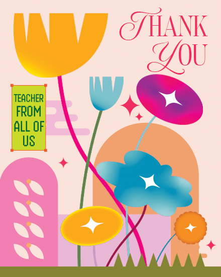 Pastel Floral Thanks