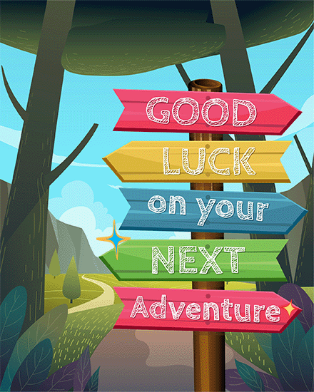 Good luck Singpost in Forest Good luck Singpost in Forest