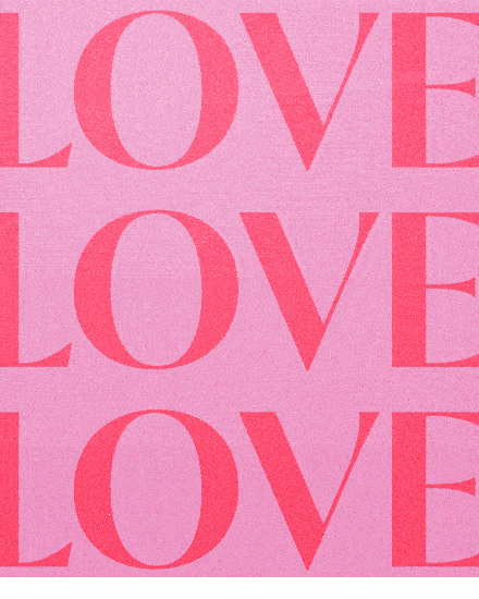 pink love text